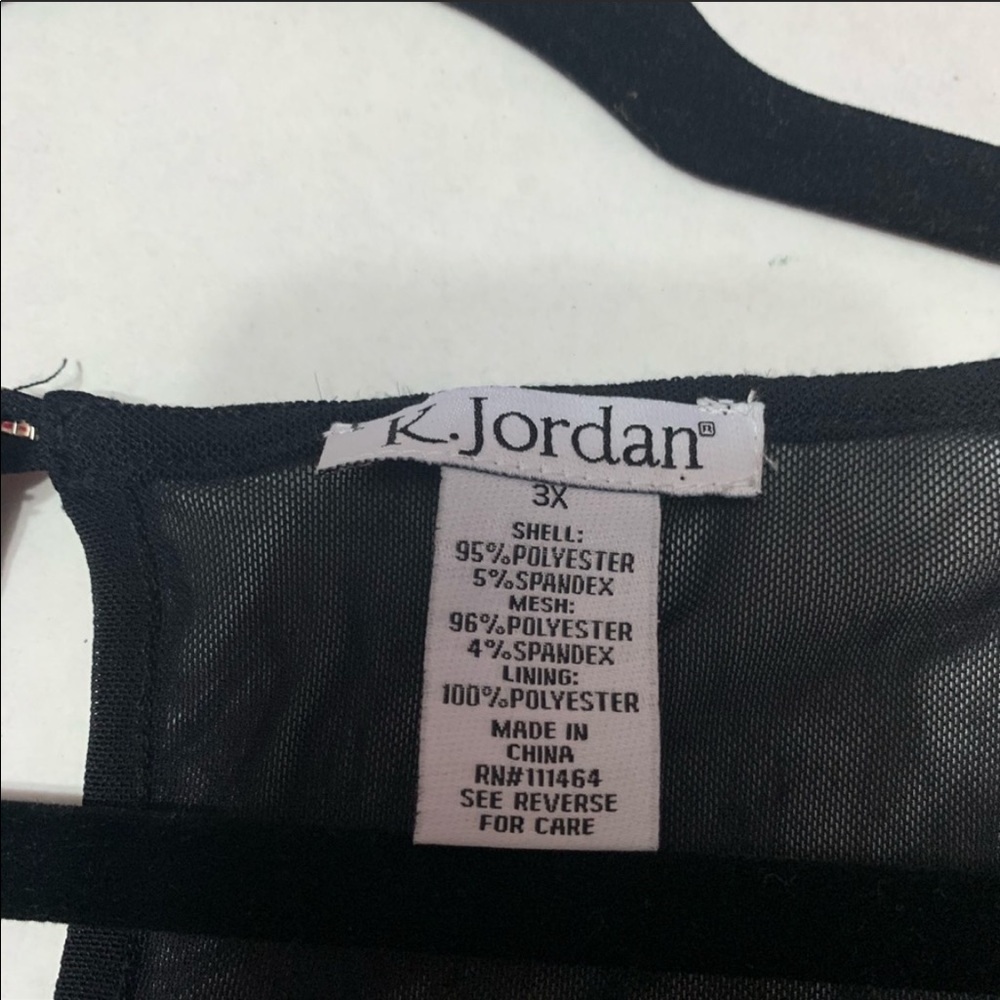 K.Jordan Sequin Leopard and Black Mesh Top - Picture 2 of 5